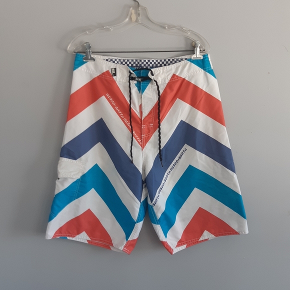 Ocean Earth Men's Trunk Short Size M color block look new. Condition is Pre-owne - Picture 9 of 9